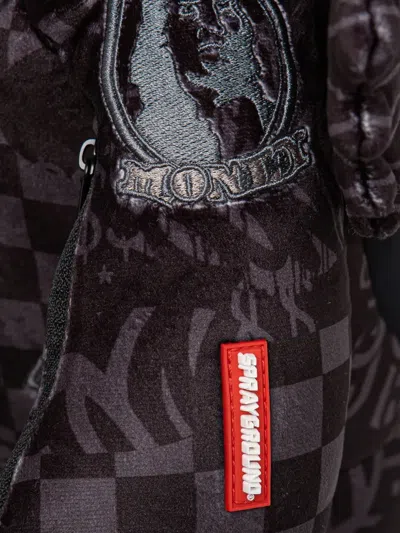 Sprayground Large 4am Money Wing Bear Check-pattern Backpack