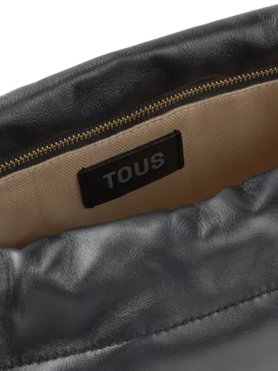 Tous Medium Gloss Gathered Leather Shoulder Bag