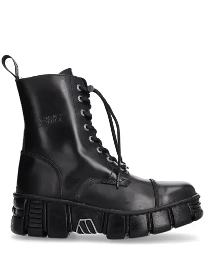 New Rock M-wall126n-c1 Lace-up Boots