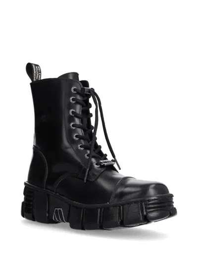 New Rock M-wall126n-c1 Lace-up Boots