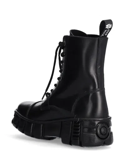 New Rock M-wall126n-c1 Lace-up Boots
