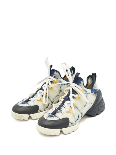Pre-owned Dior Tie-dye Panelled Sneakers