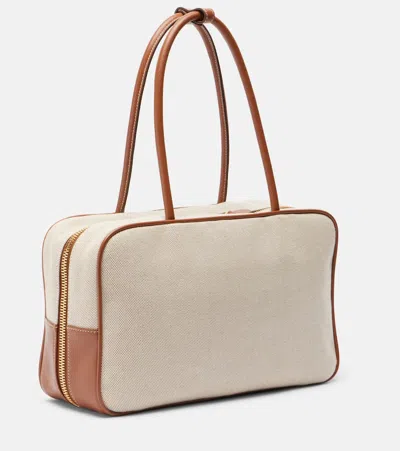 Miu Miu Beau Leather-trimmed Canvas Tote Bag