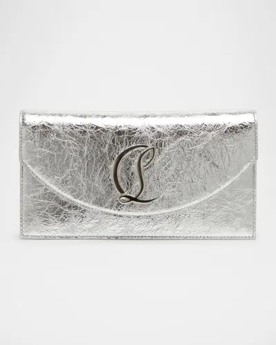 Christian Louboutin Loubi52 Clutch Bag In Laminated Leather