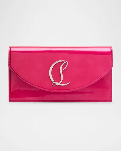 Christian Louboutin Loubi52 Clutch Bag In Patent Perle Leather