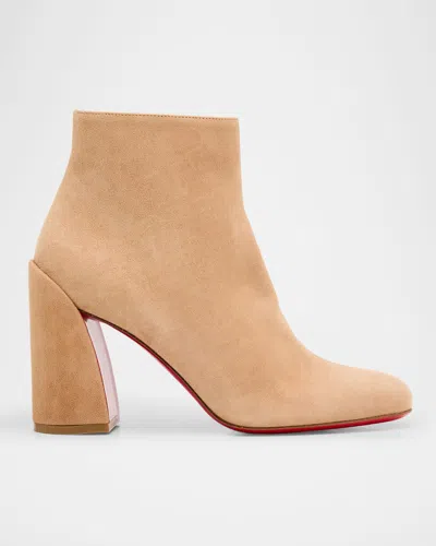 Christian Louboutin Turela Suede Red Sole Ankle Booties
