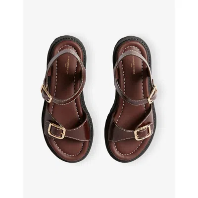 Claudie Pierlot Double-buckle Strap Sandals In Brown