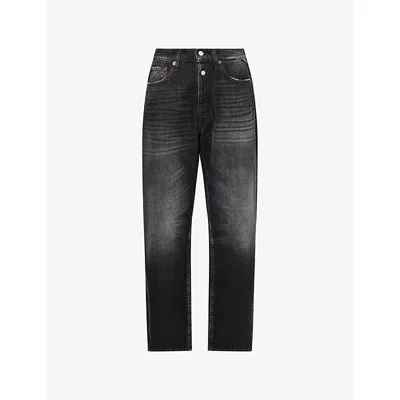 Replay Mens Black Delave M9z1 Straight-leg Denim Jeans In Black