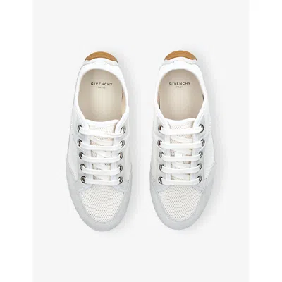 Givenchy Womens White Logo Mesh And Suede Low-top Trainers Eur 39 / 6 Uk
