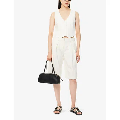 The Frankie Shop Womens Off White Roma Woven Vest