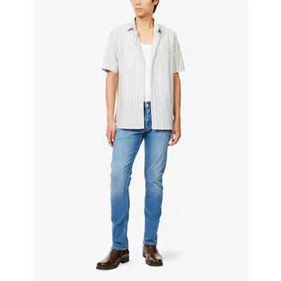 Replay Mens Medium Blue Grover Faded-wash Denim Trousers In Blue