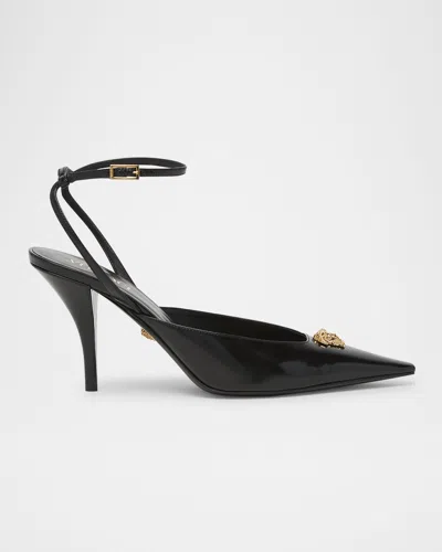 Versace La Medusa Calfskin Leather Pumps