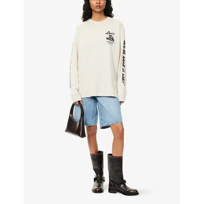 Levi's Womens Silver Birch Logo Graphic-print Cotton T-shirt