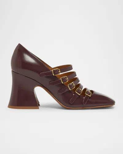 Chloé Chloe Janis 80 Multi-strap Leather Pumps