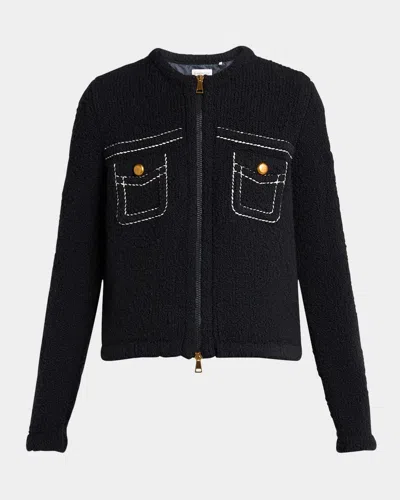 Moncler Comfort Wool Zip Cardigan