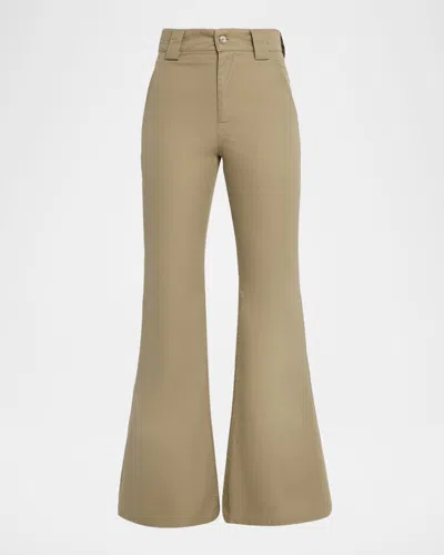 Balenciaga Mid-rise Cotton Flared Pants