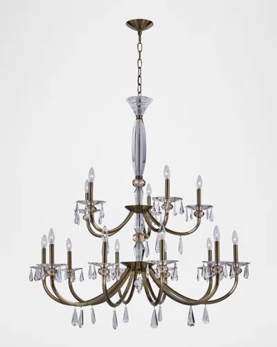Allegri Crystal By Kalco Lighting Passo 15-light 2-tier Crystal Chandelier, 45"