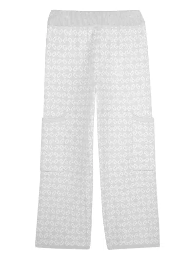 Givenchy Logo-patterned Trousers In Gray