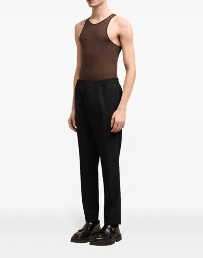Ami Alexandre Mattiussi Straight-leg Tailored Pants In Black
