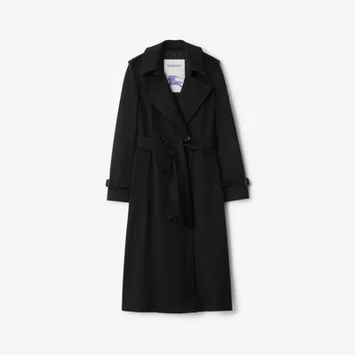 Burberry Fitzrovia Double-breasted Belted Trench Coat In Black