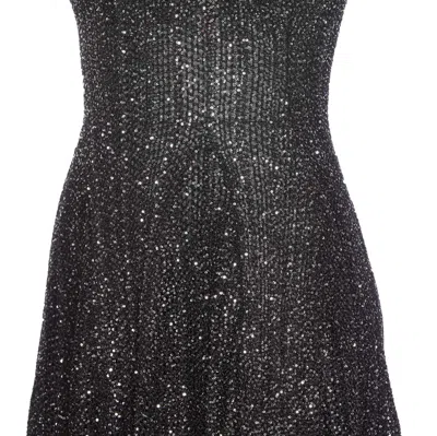 Alaïa Flared Hem Knit Dress In Black