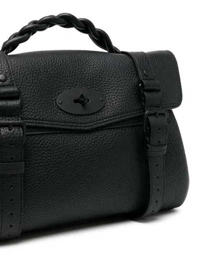 Mulberry Alexa Heavy Grain Leather Top Handle Bag In Black