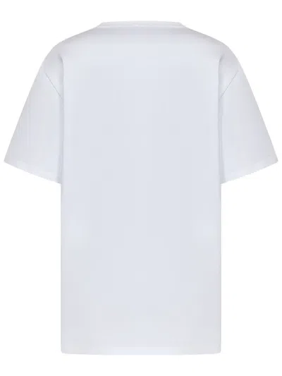Alexander Mcqueen Loose Fit Cotton T-shirt With Crew Neck And Lateral Slits In White