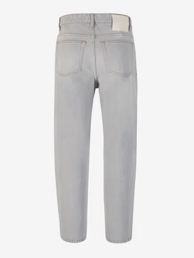 Ami Alexandre Mattiussi Cropped Tapered Jeans Grey In White