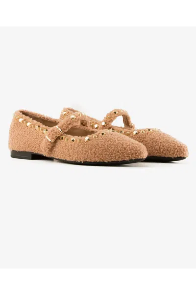 Ash Ballet Flats In Gold