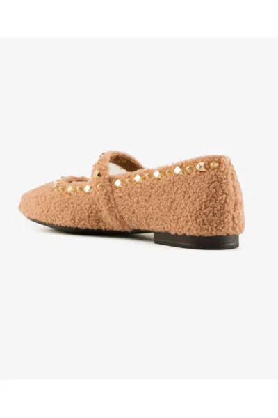 Ash Ballet Flats In Gold