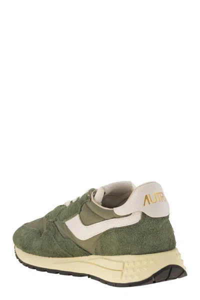 Autry Reelwind - Low Sneakers In Nylon And Suede In Green