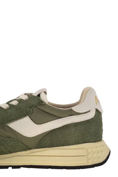 Autry Reelwind - Low Sneakers In Nylon And Suede In Green