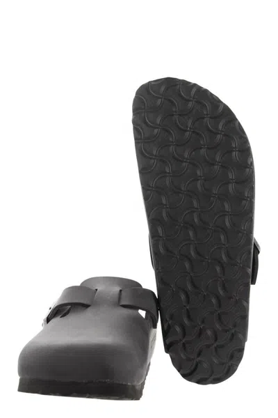 Birkenstock Boston 0059461 Clogs Women's 6 Black Leather Slip On Shoes Zpo3267 In Gray
