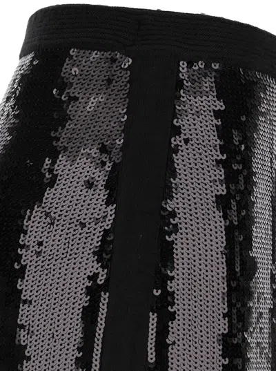 Twinset Black Midi Skirt With Sequins All-over