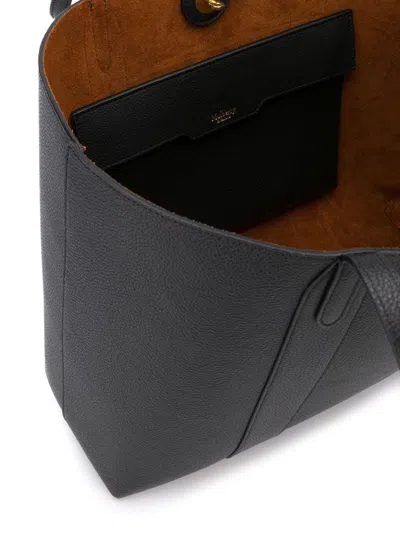 Mulberry Black Tote Bag With Front Turn-lock Closure And And Two Top Handles In Leather Woman