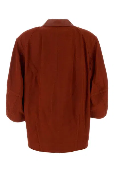 Bottega Veneta Tiziano Red Viscose Blend Blouse