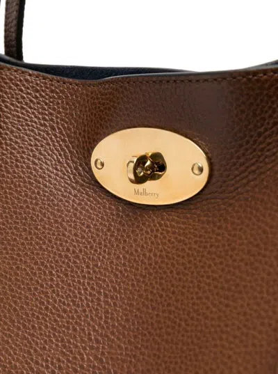 Mulberry Brown 'bayswater' Hand Bag With Flap Detail In Leather Woman