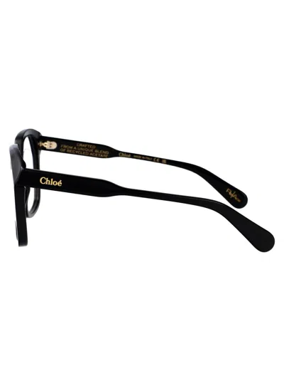 Chloé Black Acetate Optical Glasses In Black