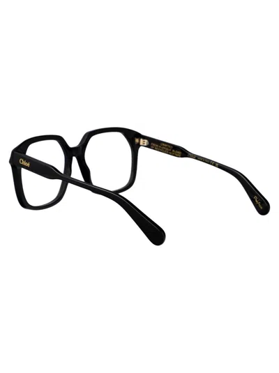 Chloé Black Acetate Optical Glasses In Black