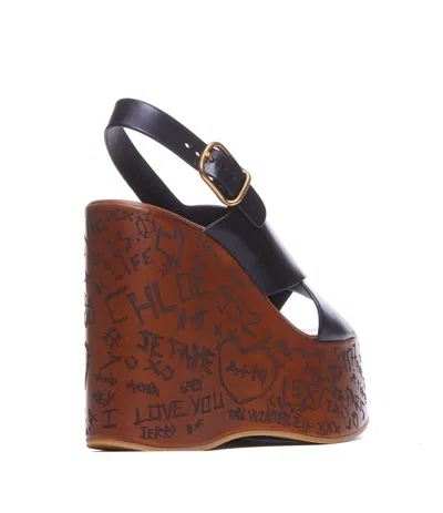 Chloé Maxime Wedge Sandals Shoes