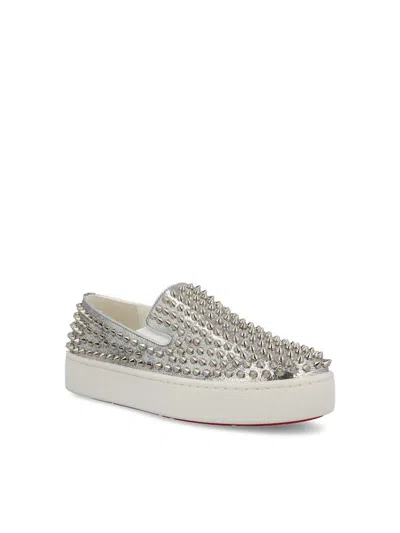 Christian Louboutin Spikeboat Leather Slip-on Sneakers
