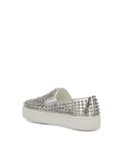 Christian Louboutin Spikeboat Leather Slip-on Sneakers