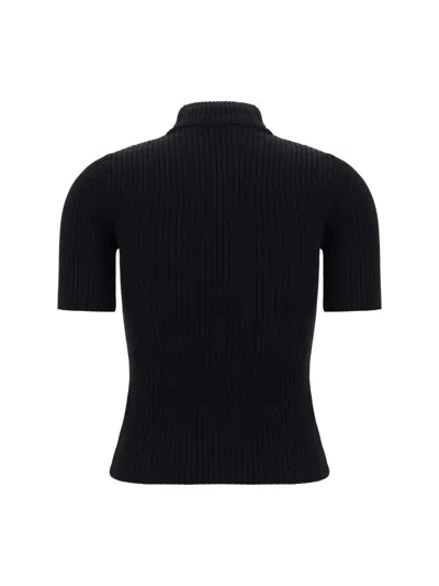 Courrèges Reedition Short Sleeves Ribbed Knitted Sweater Clothing