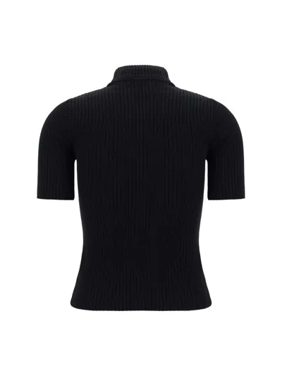 Courrèges Reedition Short Sleeves Ribbed Knitted Sweater Clothing