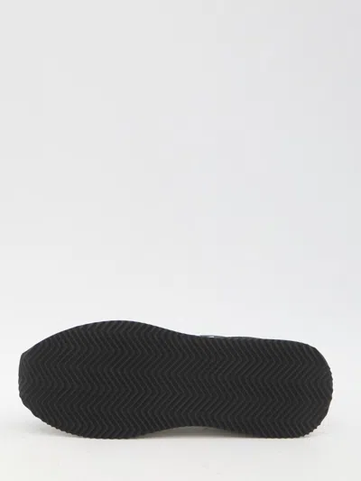 Dolce & Gabbana Low-top Mesh Sneakers With Suede Inserts In Black