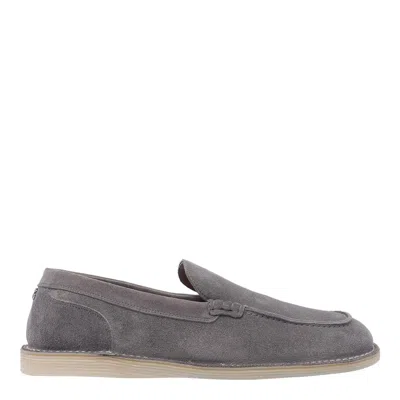 Dolce & Gabbana Dolce&gabbana Men Suede Loafers With Mini Dg Logo