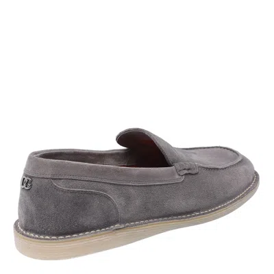 Dolce & Gabbana Dolce&gabbana Men Suede Loafers With Mini Dg Logo