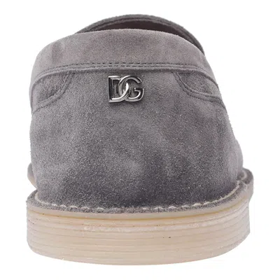 Dolce & Gabbana Dolce&gabbana Men Suede Loafers With Mini Dg Logo