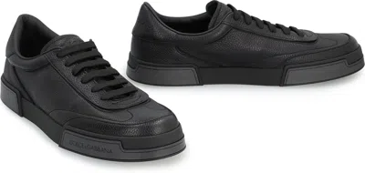 Dolce & Gabbana Gray Calfskin Portofino Yacht Sneakers
