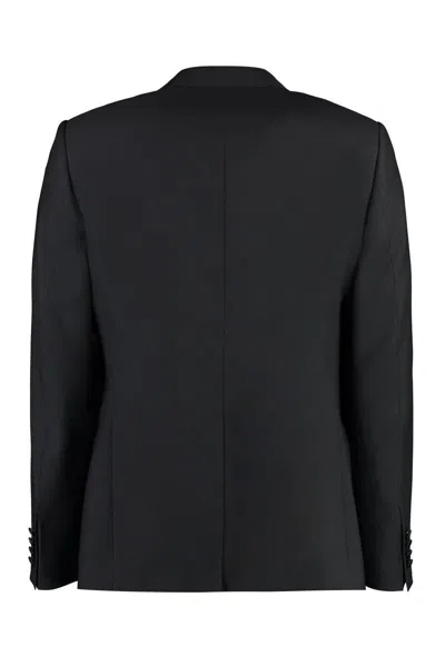 Dolce & Gabbana Three-piece Suit In Wool And Silk In Blue